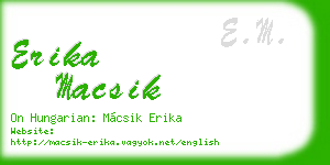 erika macsik business card